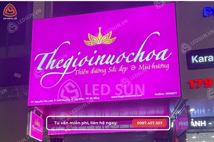 Bảng hiệu hộp đèn phổ biến ở Bình Dương