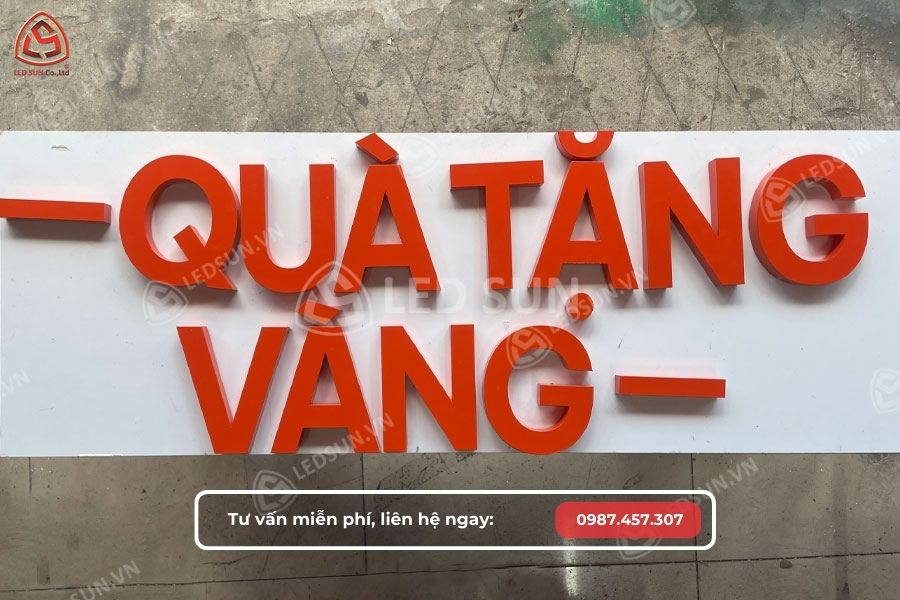 chữ inox sơn tĩnh điện