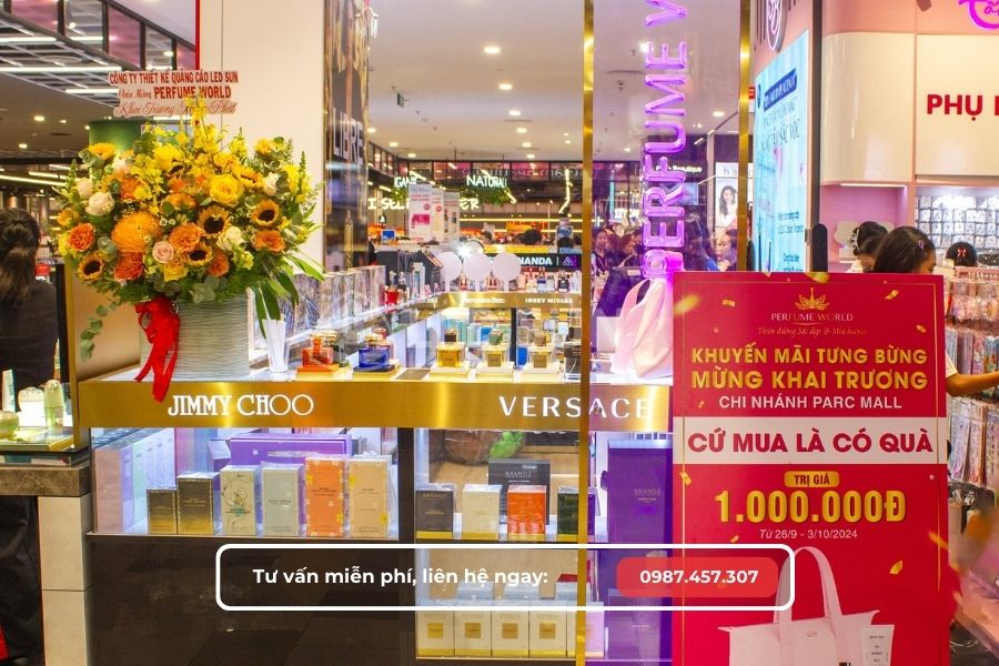 thiết kế thi công gian hàng trong trung tâm thương mại