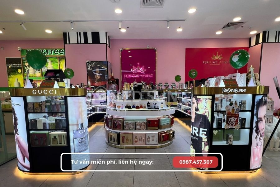 thiết kế thi công gian hàng trong trung tâm thương mại