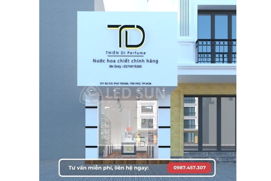 thiết kế thi công shop nước hoa