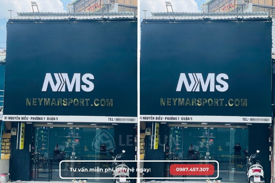 bảng hiệu shop quần áo thể thao