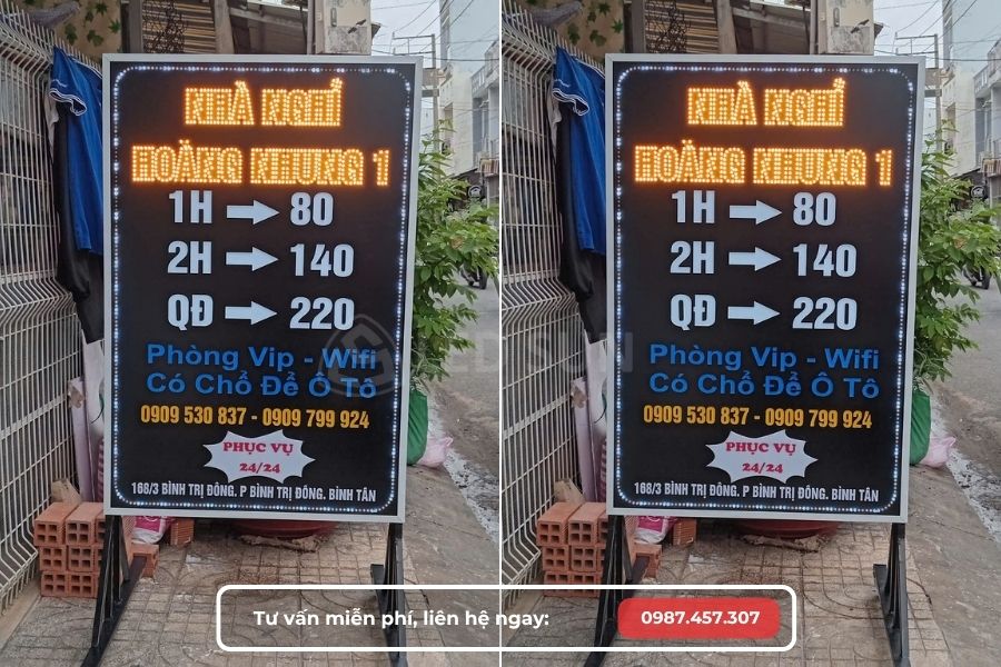 bảng hiệu vẫy nhà nghỉ