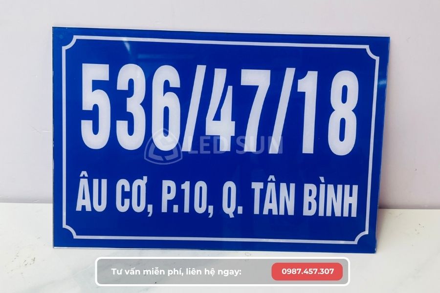 biển số nhà mica dán decal