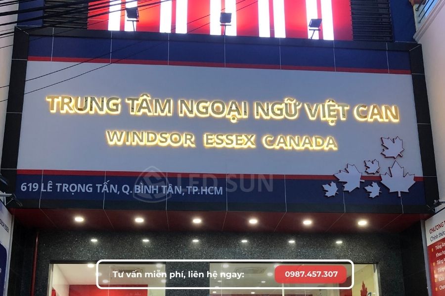 bảng hiệu alu chữ nổi inox