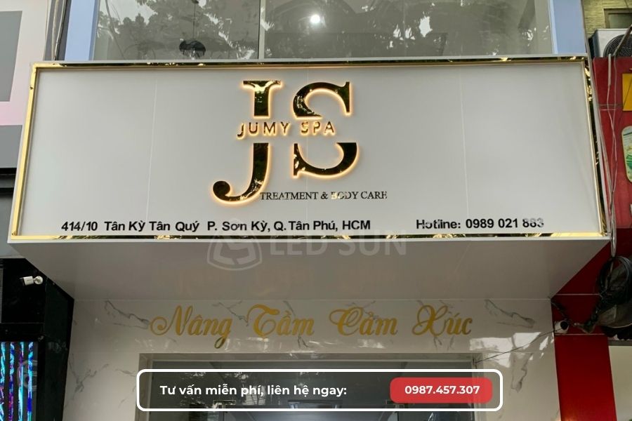 bảng hiệu spa bằng alu