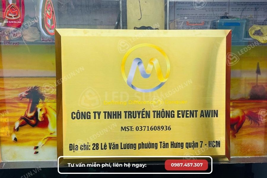 làm biển số nhà inox in UV