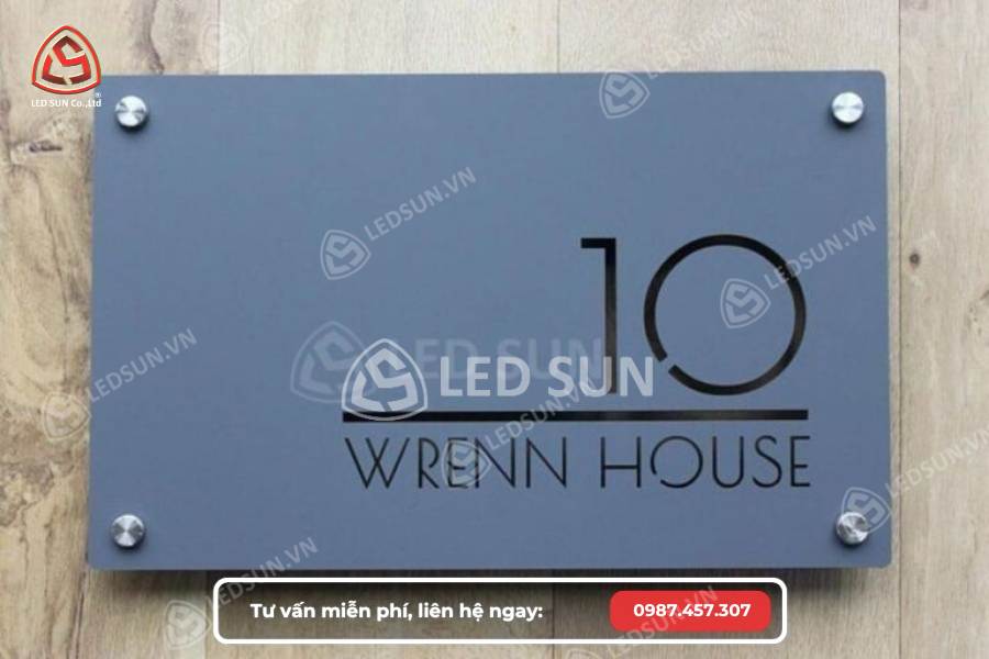 Biển số nhà alu âm bản