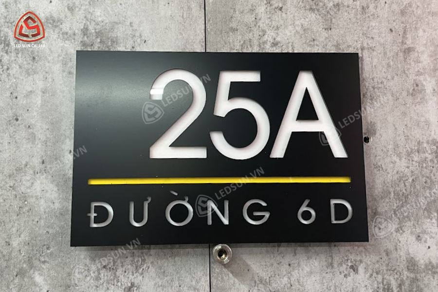 Làm biển số nhà bằng Alu 